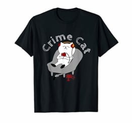 Hörbuch Katze Bücherwurm Leseratten Hörspiel Crime Cat T-Shirt - 1