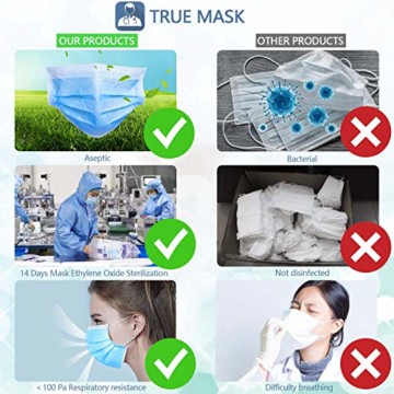 Srotek Mundschutz Maske 20 Packungen 3-lagiges Gesichtsmaske Mundschutz - 9