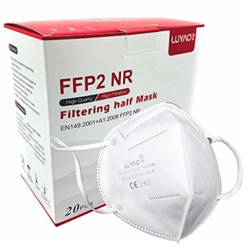 LUYAO Atemschutzmaske FFP2 Maske - EU CE 2163 Zertifiziert EN 149 Schutzmaske 20 Stück WEIß - 1