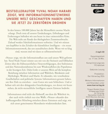 NEXUS: Eine kurze Geschichte der Informationsnetzwerke von der Steinzeit bis zur künstlichen Intelligenz - Vom Autor d. Bestsellers 